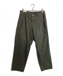 NEIGHBORHOOD（ネイバーフッド）の古着「BAGGY SILHOUETTE TWO TUCK PANTS」｜グリーン