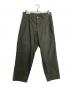 NEIGHBORHOOD（ネイバーフッド）の古着「BAGGY SILHOUETTE TWO TUCK PANTS」｜グリーン