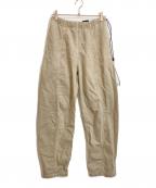 haikureハイクル）の古着「コットンリネンワイドパンツ/ANGEL SHORT LENGTH TWILL」｜ベージュ