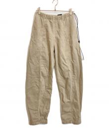 haikure（ハイクル）の古着「コットンリネンワイドパンツ/ANGEL SHORT LENGTH TWILL」｜ベージュ
