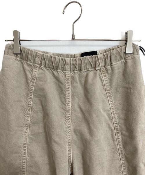 haikure（ハイクル）HAIKURE (ハイクル) コットンリネンワイドパンツ/ANGEL SHORT LENGTH TWILL ベージュ サイズ:36の古着・服飾アイテム