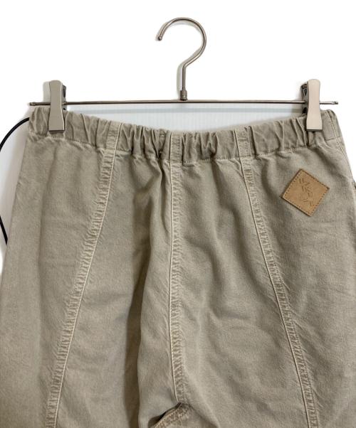 haikure（ハイクル）HAIKURE (ハイクル) コットンリネンワイドパンツ/ANGEL SHORT LENGTH TWILL ベージュ サイズ:36の古着・服飾アイテム
