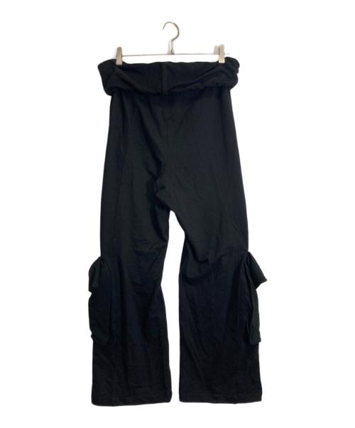 OPEN YY（オープンワイワイ）OPEN YY (オープンワイワイ) ROLLED WAIST SWEAT CARGO PANTS ブラック サイズ:Sの古着・服飾アイテム