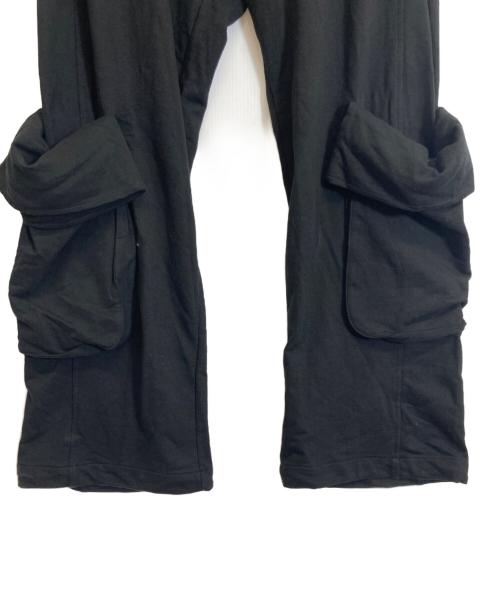 OPEN YY（オープンワイワイ）OPEN YY (オープンワイワイ) ROLLED WAIST SWEAT CARGO PANTS ブラック サイズ:Sの古着・服飾アイテム