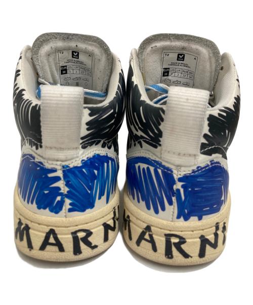 MARNI（マルニ）MARNI (マルニ) VEJA (ヴェジャ) ペイントミッドカットスニーカー マルチカラー サイズ:22の古着・服飾アイテム