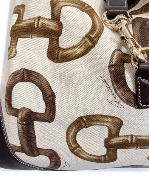 GUCCI（グッチ）GUCCI (グッチ) レザーワンショルダーバッグ ベージュの古着・服飾アイテム