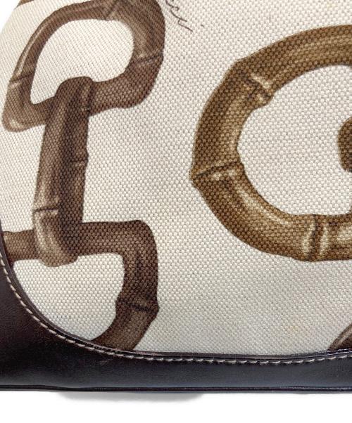 GUCCI（グッチ）GUCCI (グッチ) レザーワンショルダーバッグ ベージュの古着・服飾アイテム