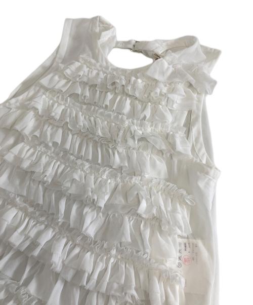 COMME des GARCONS（コムデギャルソン）COMME des GARCONS (コムデギャルソン) シアーレイヤードフリル ベスト ホワイト サイズ:Sの古着・服飾アイテム