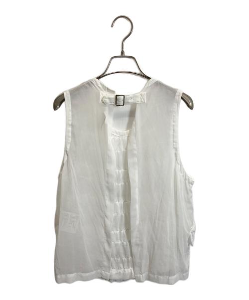 COMME des GARCONS（コムデギャルソン）COMME des GARCONS (コムデギャルソン) シアーレイヤードフリル ベスト ホワイト サイズ:Sの古着・服飾アイテム