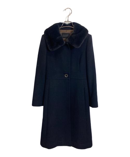 FOXEY BOUTIQUE（フォクシー ブティック）FOXEY BOUTIQUE (フォクシー ブティック) カシミヤコート ネイビー サイズ:Mの古着・服飾アイテム