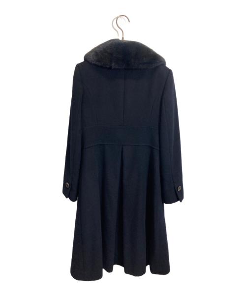 FOXEY BOUTIQUE（フォクシー ブティック）FOXEY BOUTIQUE (フォクシー ブティック) カシミヤコート ネイビー サイズ:Mの古着・服飾アイテム