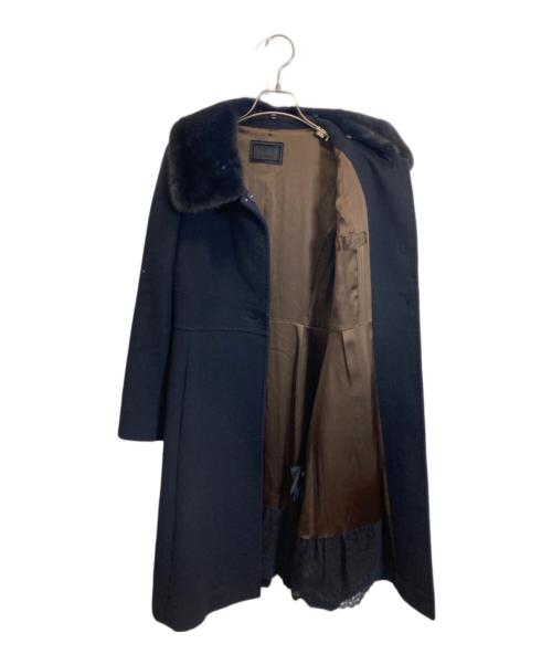 FOXEY BOUTIQUE（フォクシー ブティック）FOXEY BOUTIQUE (フォクシー ブティック) カシミヤコート ネイビー サイズ:Mの古着・服飾アイテム
