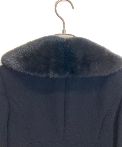 FOXEY BOUTIQUE（フォクシー ブティック）FOXEY BOUTIQUE (フォクシー ブティック) カシミヤコート ネイビー サイズ:Mの古着・服飾アイテム