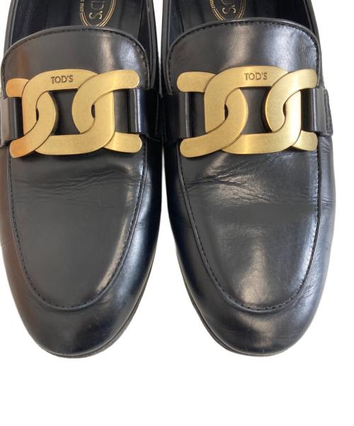 TOD'S（トッズ）TOD'S (トッズ) KATE LEATHER LOAFERS ブラック サイズ:35　1/2の古着・服飾アイテム