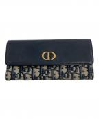 Christian Diorクリスチャン ディオール）の古着「OBLIQUE 30 MONTAIGNE VIOLET WALLET」｜ネイビー