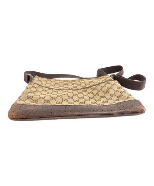 GUCCI（グッチ）GUCCI (グッチ) GGキャンバスショルダーバッグ ブラウンの古着・服飾アイテム