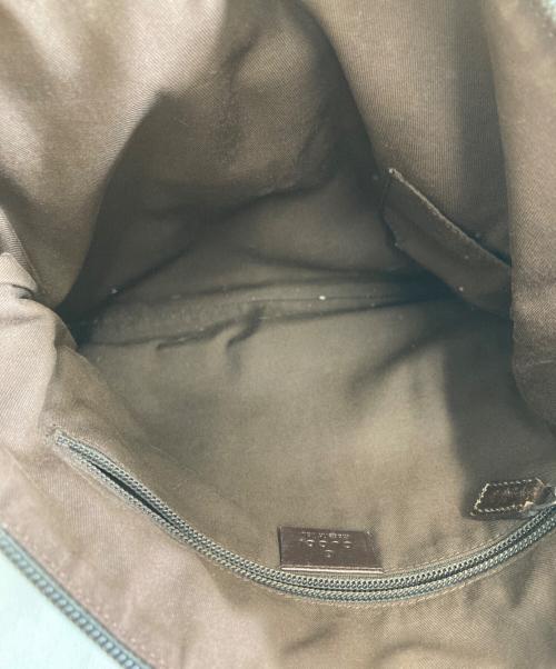 GUCCI（グッチ）GUCCI (グッチ) GGキャンバスショルダーバッグ ブラウンの古着・服飾アイテム