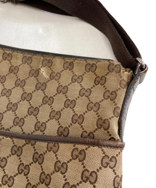 GUCCI（グッチ）GUCCI (グッチ) GGキャンバスショルダーバッグ ブラウンの古着・服飾アイテム