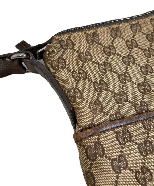 GUCCI（グッチ）GUCCI (グッチ) GGキャンバスショルダーバッグ ブラウンの古着・服飾アイテム