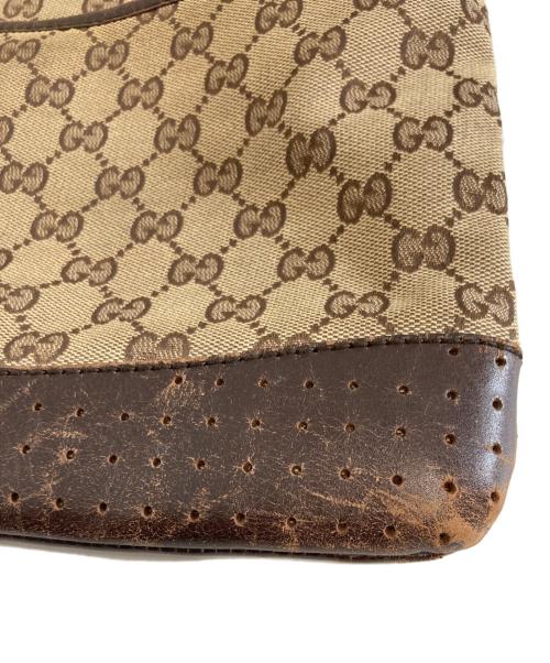 GUCCI（グッチ）GUCCI (グッチ) GGキャンバスショルダーバッグ ブラウンの古着・服飾アイテム