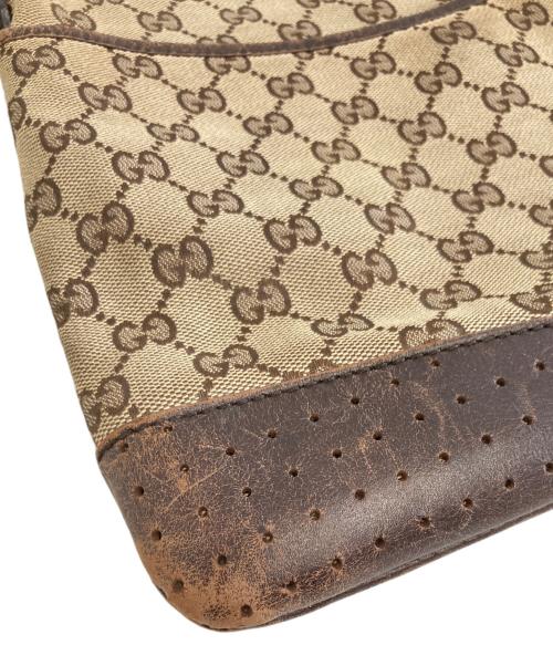 GUCCI（グッチ）GUCCI (グッチ) GGキャンバスショルダーバッグ ブラウンの古着・服飾アイテム