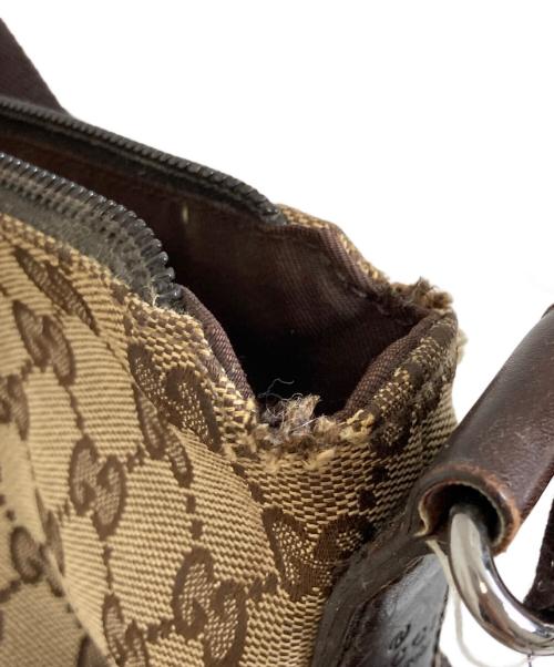 GUCCI（グッチ）GUCCI (グッチ) GGキャンバスショルダーバッグ ブラウンの古着・服飾アイテム