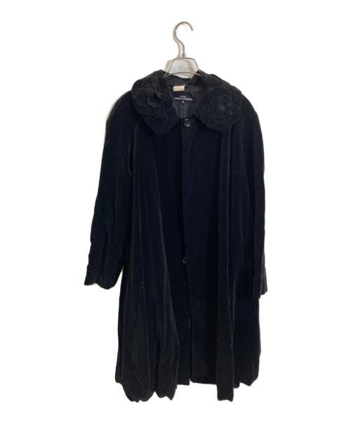 COMME des GARCONS tricot（コムデギャルソントリコ）COMME des GARCONS tricot (コムデギャルソントリコ) ベロアコート ブラック サイズ:Mの古着・服飾アイテム