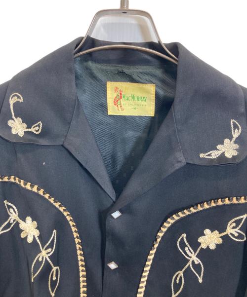 MACMURRAY（マクマリー）MACMURRAY (マクマリー) レーヨンギャバウエスタンジャケット ブラック サイズ:Mの古着・服飾アイテム