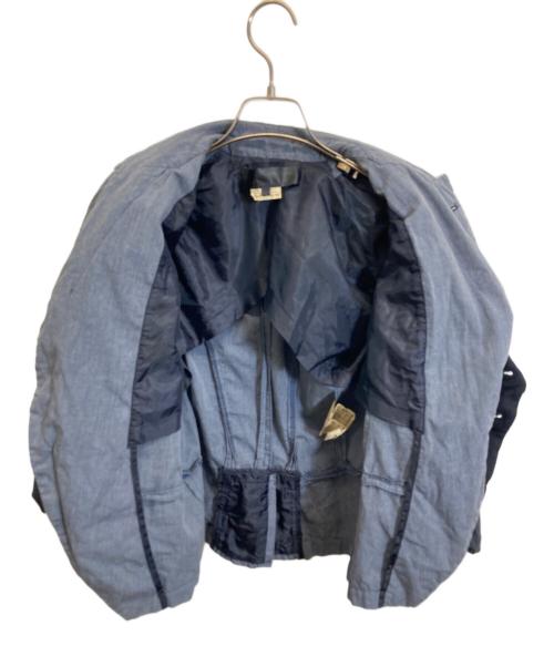 COMME des GARCONS（コムデギャルソン）COMME des GARCONS (コムデギャルソン) シワ加工 異素材切替 レイヤードジャケット ネイビー サイズ:Sの古着・服飾アイテム