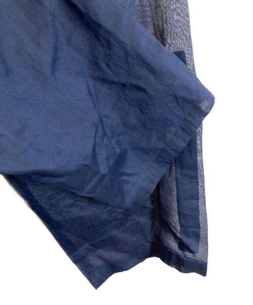 YOHJI YAMAMOTO（ヨウジヤマモト）YOHJI YAMAMOTO (ヨウジヤマモト) Organza Lawn Side Gather Detail Coat B ネイビー サイズ:1の古着・服飾アイテム