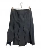 COMME des GARCONSコムデギャルソン）の古着「ポリエステル裁断スカート」｜ブラック