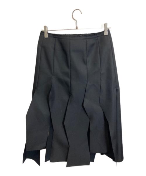 COMME des GARCONS（コムデギャルソン）COMME des GARCONS (コムデギャルソン) ポリエステル裁断スカート ブラック サイズ:Sの古着・服飾アイテム