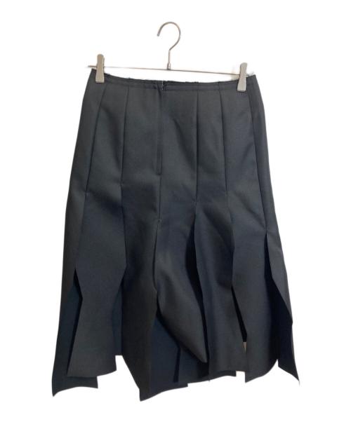 COMME des GARCONS（コムデギャルソン）COMME des GARCONS (コムデギャルソン) ポリエステル裁断スカート ブラック サイズ:Sの古着・服飾アイテム