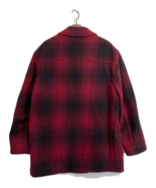 LAUREN RALPH LAUREN（ローレン ラルフ ローレン）LAUREN RALPH LAUREN (ローレン ラルフ ローレン) オンブレ柄ウールコート レッド サイズ:Mの古着・服飾アイテム