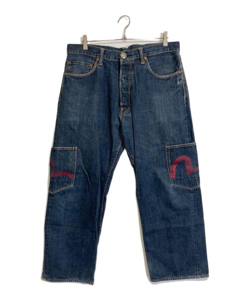 EVISU（エヴィス）EVISU (エヴィス) カモメ刺繍デニムパンツ インディゴ サイズ:W36 L34の古着・服飾アイテム