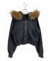 LE CIEL BLEU（ルシェルブルー）の古着「Fur-Trim Hooded Sweatshirt」｜ブラック