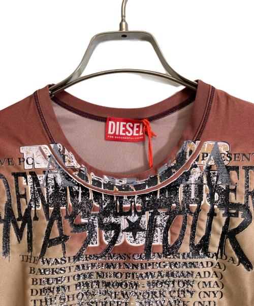 DIESEL（ディーゼル）DIESEL (ディーゼル) Tシャツ ブラウン サイズ:Lの古着・服飾アイテム