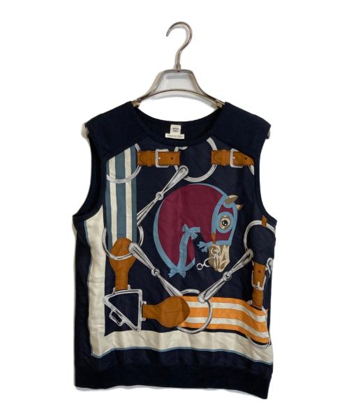 HERMES（エルメス）HERMES (エルメス) シルクカシミヤブレンドニット ブラック サイズ:Mの古着・服飾アイテム