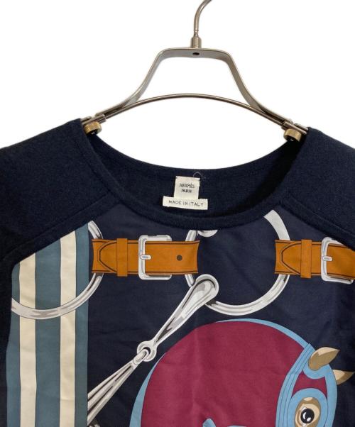 HERMES（エルメス）HERMES (エルメス) シルクカシミヤブレンドニット ブラック サイズ:Mの古着・服飾アイテム