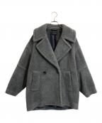 STUMBLYスタンブリ―）の古着「Silhouette Boa Pea Jacket」｜グレー