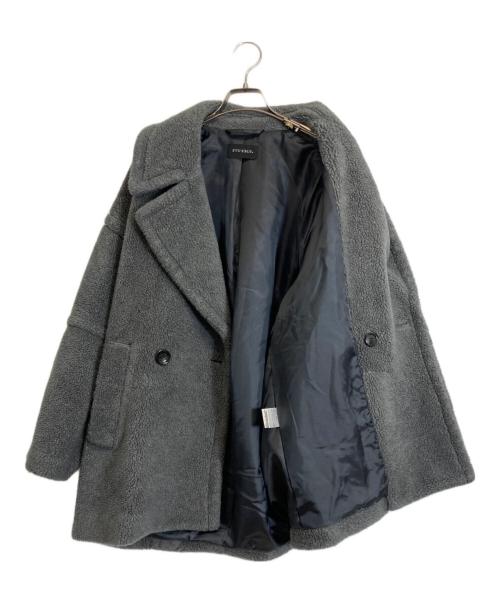 STUMBLY（スタンブリ―）STUMBLY (スタンブリ―) Silhouette Boa Pea Jacket グレー サイズ:Mの古着・服飾アイテム