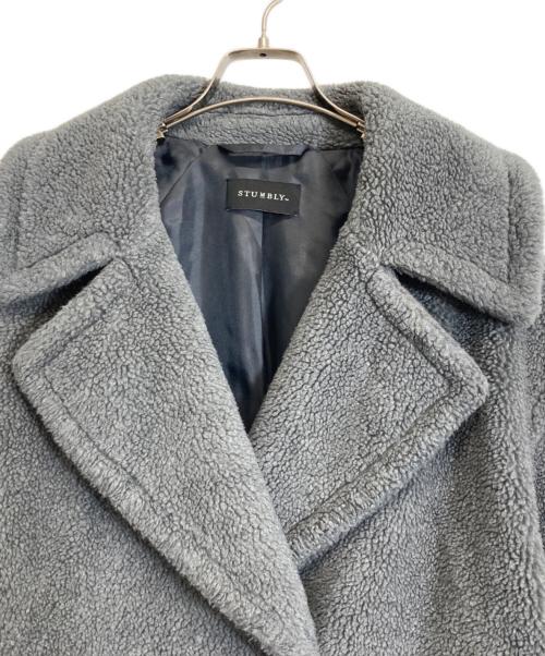 STUMBLY（スタンブリ―）STUMBLY (スタンブリ―) Silhouette Boa Pea Jacket グレー サイズ:Mの古着・服飾アイテム