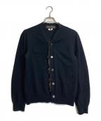 COMME des GARCONS HOMME PLUSコムデギャルソンオムプリュス）の古着「ファー付きウールカーディガン」｜ネイビー