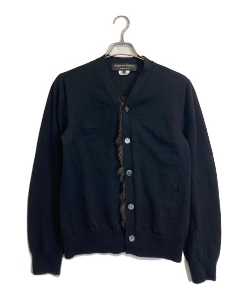 COMME des GARCONS HOMME PLUS（コムデギャルソンオムプリュス）COMME des GARCONS HOMME PLUS (コムデギャルソンオムプリュス) ファー付きウールカーディガン ネイビー サイズ:Sの古着・服飾アイテム