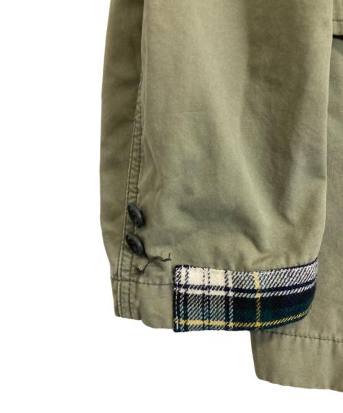 COMME des GARCONS HOMME（コムデギャルソン オム）COMME des GARCONS HOMME (コムデギャルソン オム) チェック切替テーラードジャケット オリーブ サイズ:Sの古着・服飾アイテム
