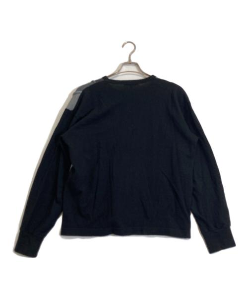COMME des GARCONS HOMME（コムデギャルソン オム）COMME des GARCONS HOMME (コムデギャルソン オム) パッチワークデザインニット ブラック×グレー サイズ:Mの古着・服飾アイテム