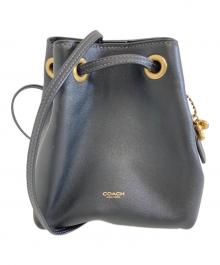 COACH（コーチ）の古着「ジェイドドローストリングバッグ」｜ブラック