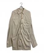 HERMESエルメス）の古着「STRIPE PATTERN JACKET」｜ベージュ