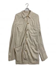 HERMES（エルメス）の古着「STRIPE PATTERN JACKET」｜ベージュ