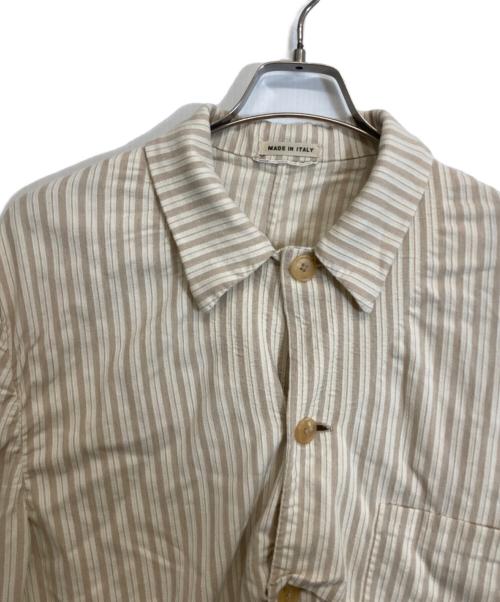 HERMES（エルメス）HERMES (エルメス) STRIPE PATTERN JACKET ベージュ サイズ:記載なしの古着・服飾アイテム